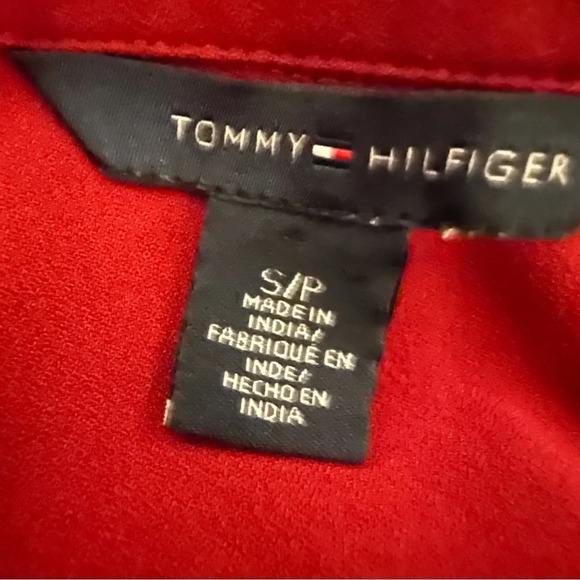 Tommy Hilfiger Women’s Red Sleveless Button Down Top Size S - Picture 3 of 3